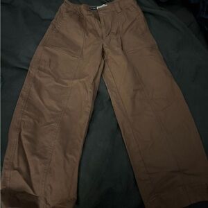 Old Navy Brown barrel leg pants